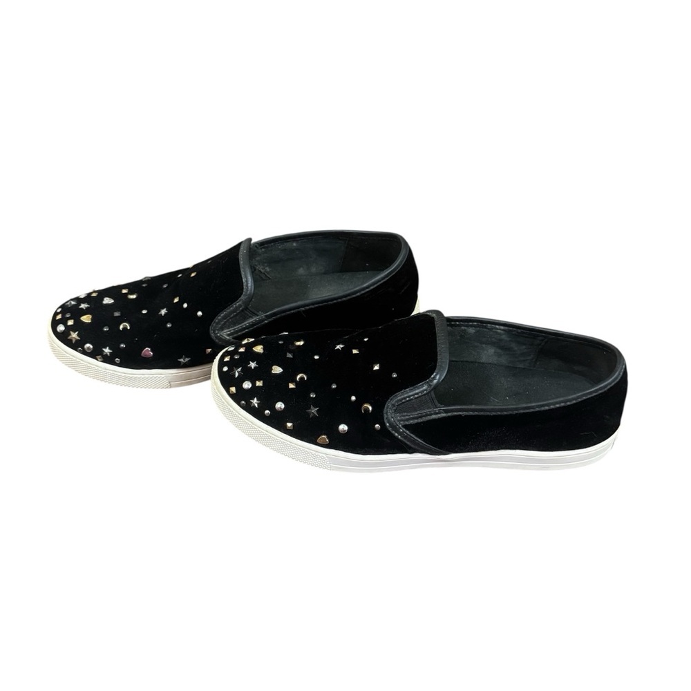 Coach Black Slip-On Sneakers with Studded Accents - Picture 2 of 9
